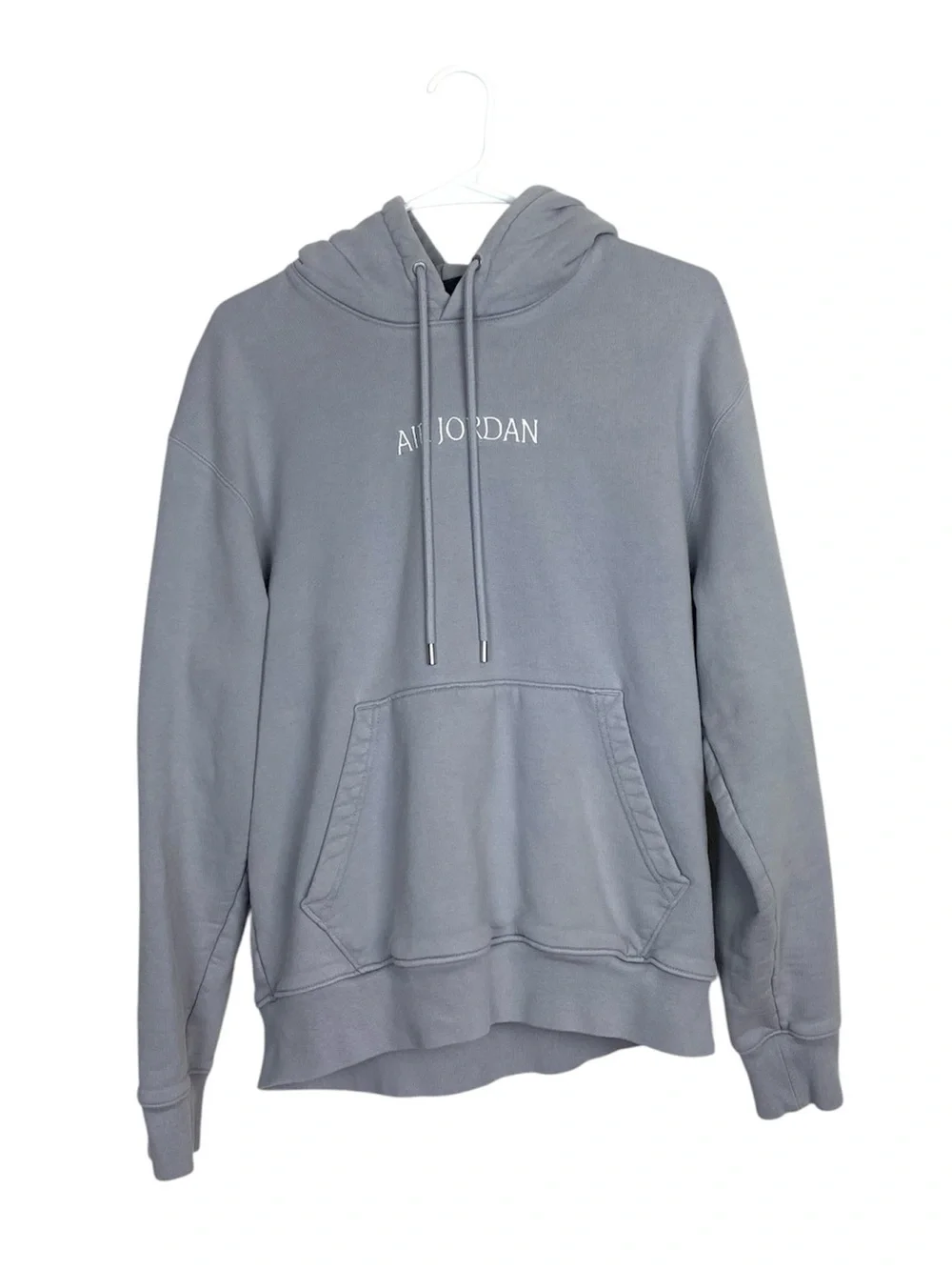 Jordan Wordmark Hoodie Light Steel Grey size medium